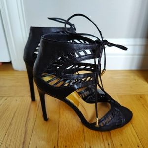 DOLCE VITA Leather Tie Heel Sandals | 7M